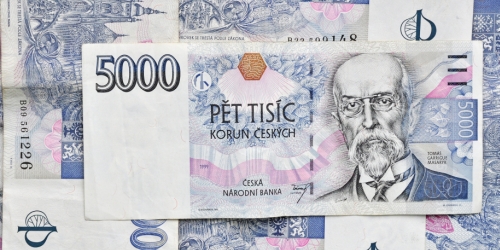 Czech money background